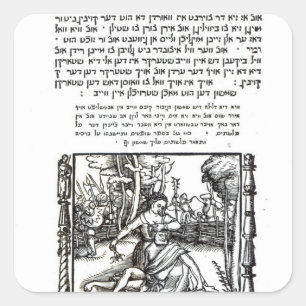 Pegatina Cuadrada Samson y Delilah