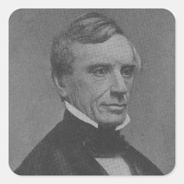Pegatina Cuadrada Samuel Morse (Anverso)