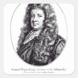 Pegatina Cuadrada Samuel Pepys