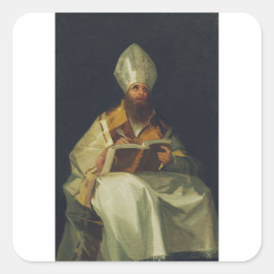Pegatina Cuadrada San Ambrosio por Francisco de Goya