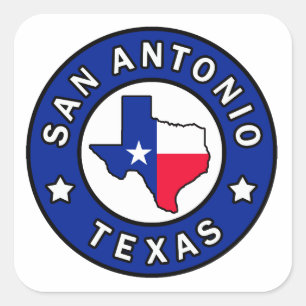 Pegatina Cuadrada San Antonio Texas
