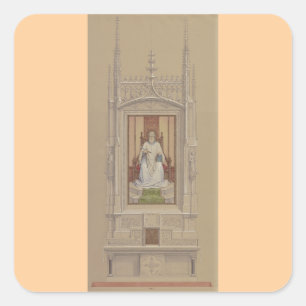 Pegatina Cuadrada San Bartolomé el Apóstol Arte Fino