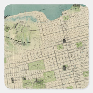 Pegatina Cuadrada San Francisco