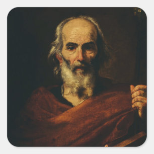 Pegatina Cuadrada San José de Jusepe de Ribera