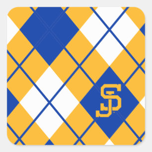 Pegatina Cuadrada San Jose State Spartans argyle