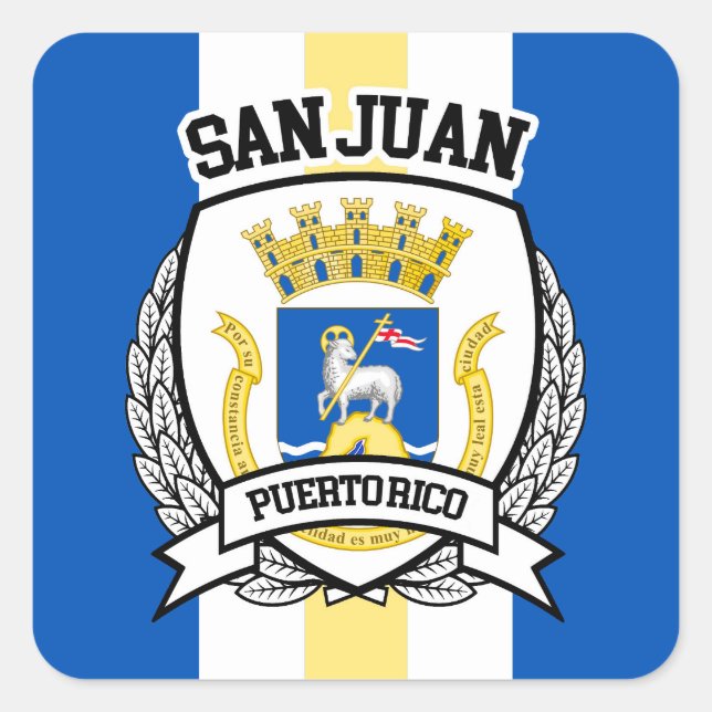 Pegatina Cuadrada San Juan (Anverso)