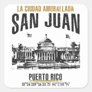 Pegatina Cuadrada San Juan