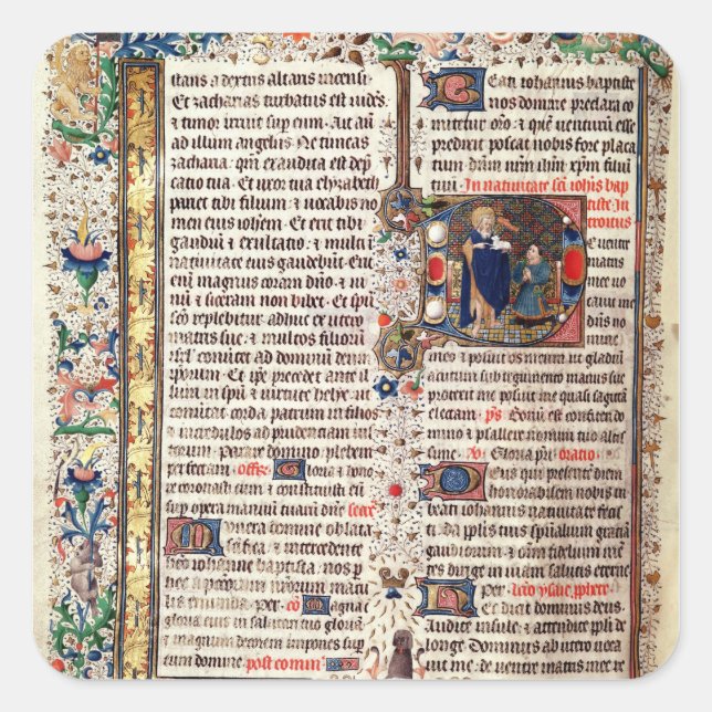 Pegatina Cuadrada San Juan Bautista (Anverso)