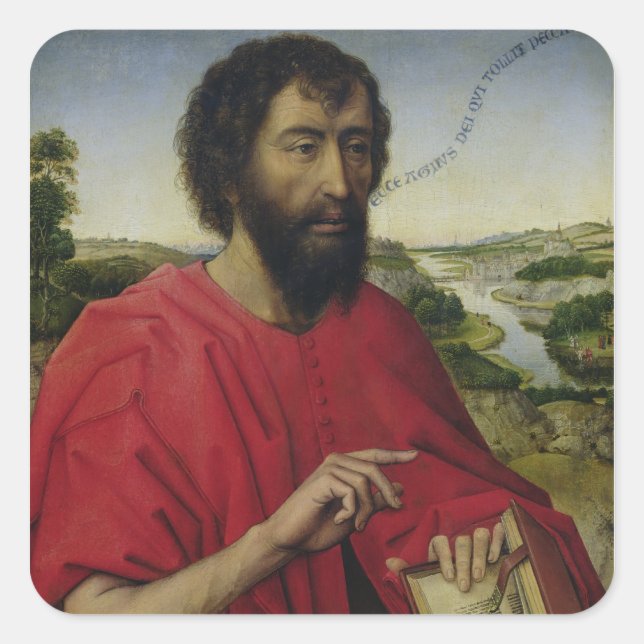 Pegatina Cuadrada San Juan Bautista 2 (Anverso)