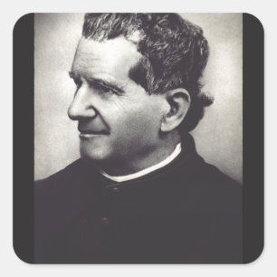 Pegatina Cuadrada San Juan Bosco Padre y Maestro de la Juventud