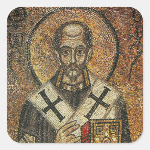 Pegatina Cuadrada San Juan Crisóstomo arzobispo de Constantinopla