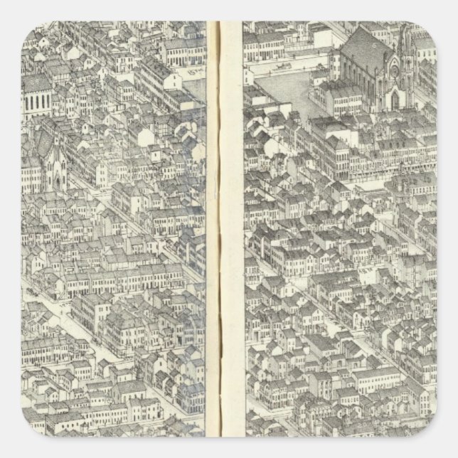 Pegatina Cuadrada San Luis, Misuri 4 (Anverso)