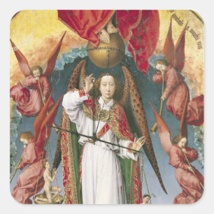 Pegatina Cuadrada San Miguel que pesa las almas