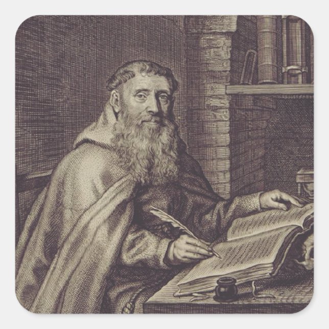 Pegatina Cuadrada San Pablo el Apóstol (Anverso)