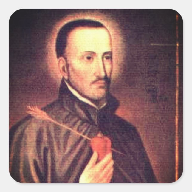 Pegatina Cuadrada San Roque González de Santa Cruz (Anverso)