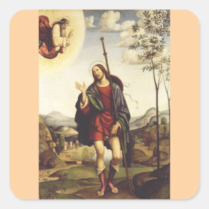 Pegatina Cuadrada San Roque por Francesco Francia 