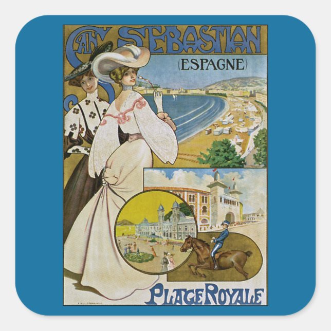 Pegatina Cuadrada San Sebastián (Anverso)