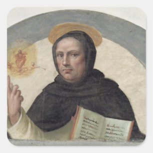 Pegatina Cuadrada San Vicente Ferrer (fresco)