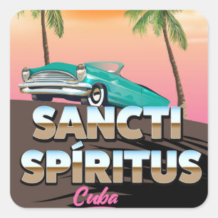 Pegatina Cuadrada Sancti Spíritus Cuba