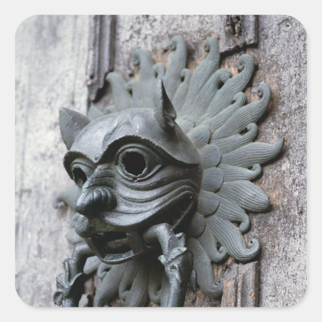 Pegatina Cuadrada Sanctuary Knocker (Anverso)