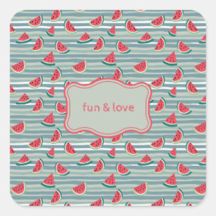 Pegatina Cuadrada sandía