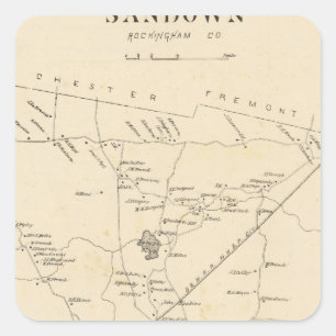 Pegatina Cuadrada Sandown, Rockingham Co