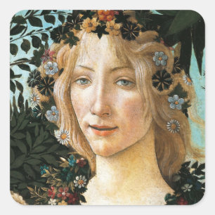 Pegatina Cuadrada Sandro Botticelli "Primavera - Flora" Cuadro Cuadr
