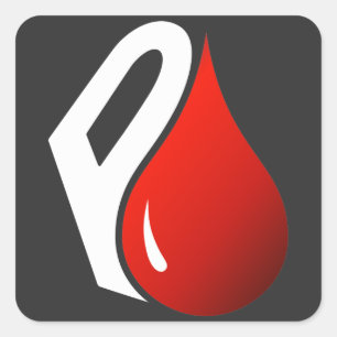 PEGATINA CUADRADA SANGRE
