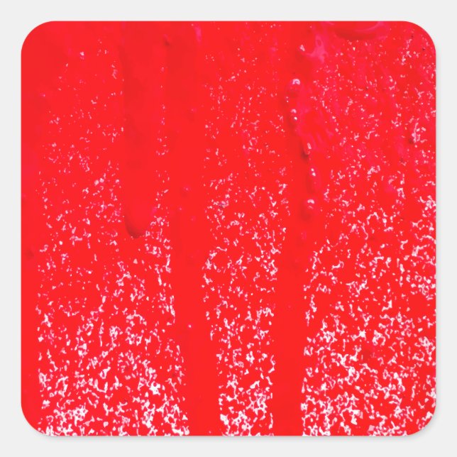 Pegatina Cuadrada sangre goteante (Anverso)