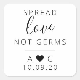 Pegatina Cuadrada Sanitizer Favor Labels