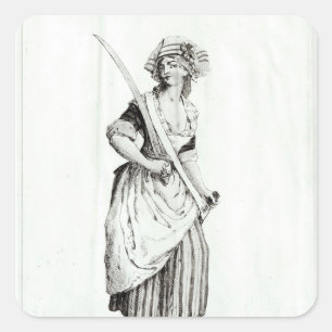 Pegatina Cuadrada Sans-Culotte, 1792