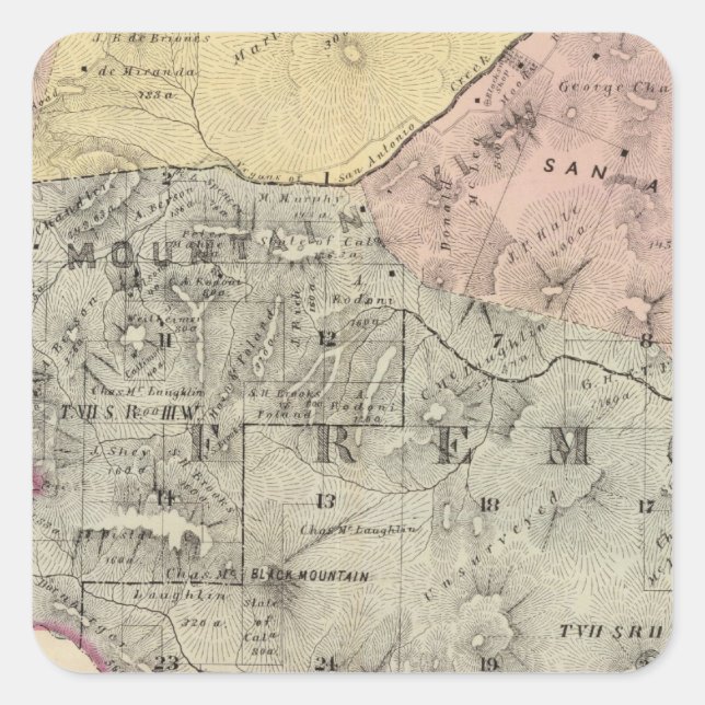 Pegatina Cuadrada Santa Clara Co 4 (Anverso)