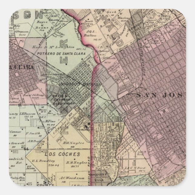 Pegatina Cuadrada Santa Clara Co 5 (Anverso)