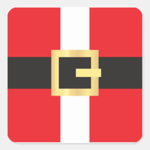 Pegatina Cuadrada Santa Claus