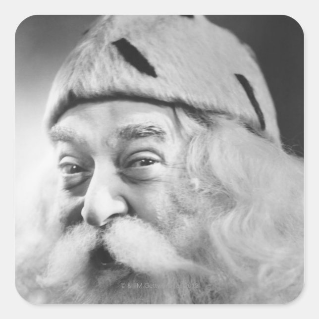 Pegatina Cuadrada Santa Claus (Anverso)