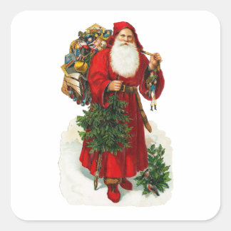 Pegatina Cuadrada Santa Claus de Victoria