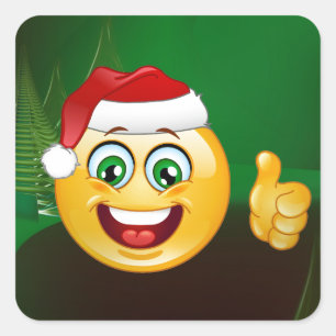 Pegatina Cuadrada santa claus emojis