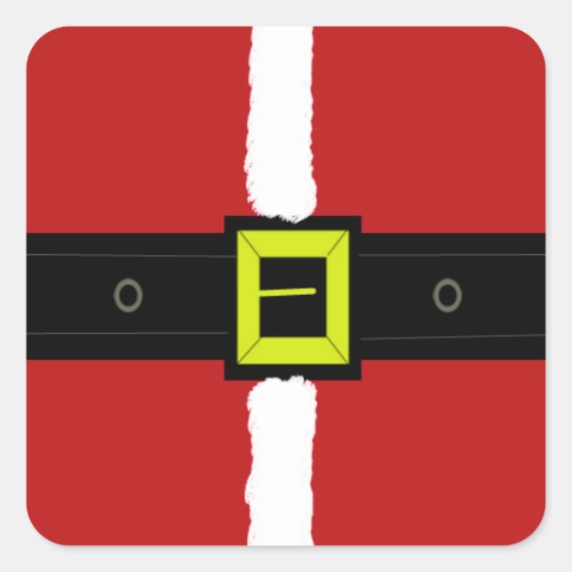 Pegatina Cuadrada Santa Claus Suit (Anverso)