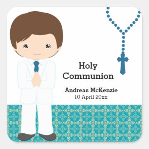 Pegatina Cuadrada Santa Comunión