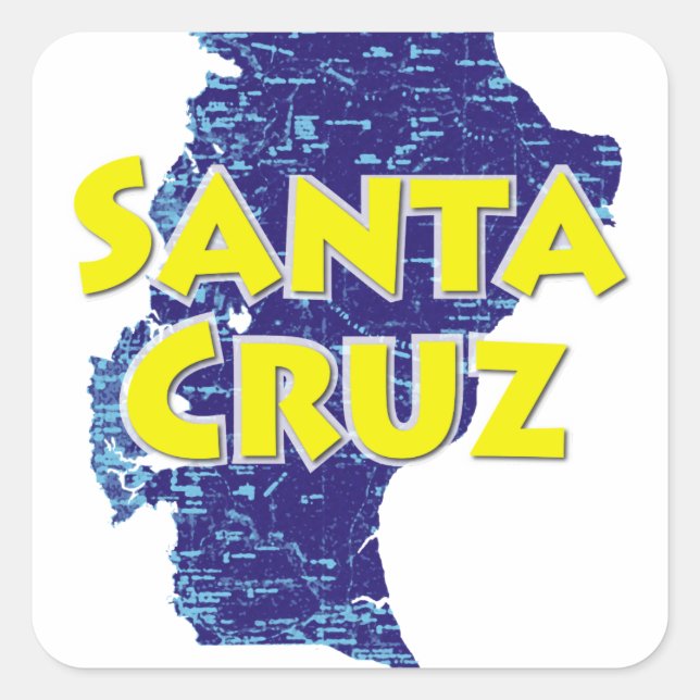 Pegatina Cuadrada Santa Cruz (Anverso)