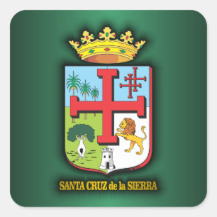 Pegatina Cuadrada Santa Cruz de la Sierra