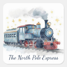 Santa Delivery Stickers for Boys | Blue & Gold