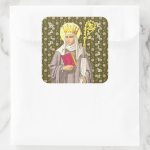Pegatina Cuadrada Santa Etheldreda (Audrey) (P 003)