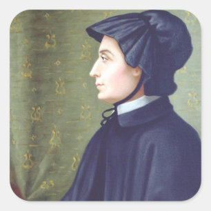 Pegatina Cuadrada Santa Isabel Ana Seton
