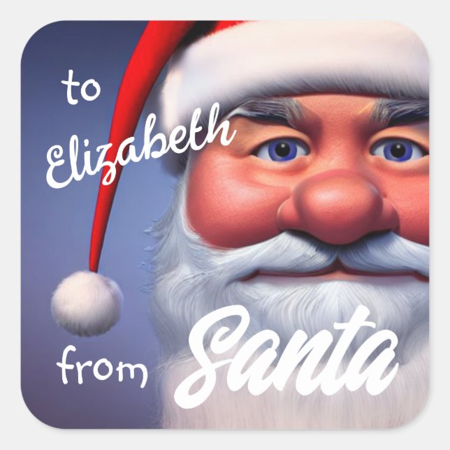 Pegatina Cuadrada Santa María (Anverso)