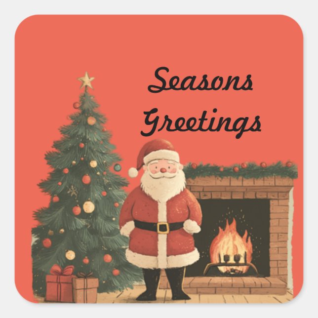 Pegatina Cuadrada Santa María (Anverso)