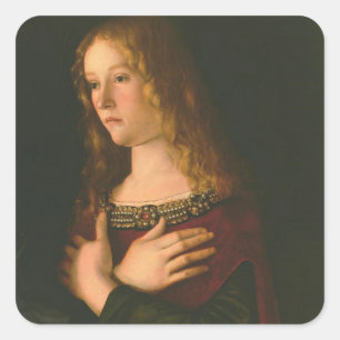 Pegatina Cuadrada Santa María Magdalena - Bellini