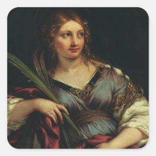 Pegatina Cuadrada Santa Martina de Roma por Pietro Berrettini