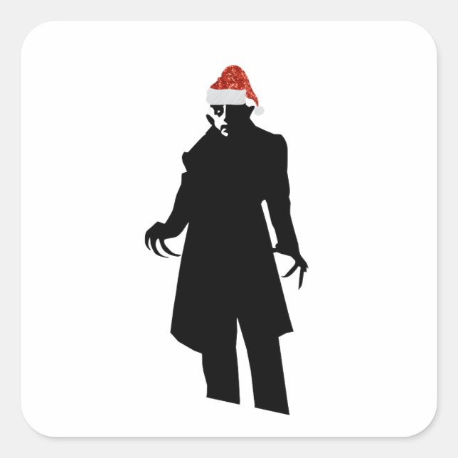 Pegatina Cuadrada santa nosferatu (Anverso)