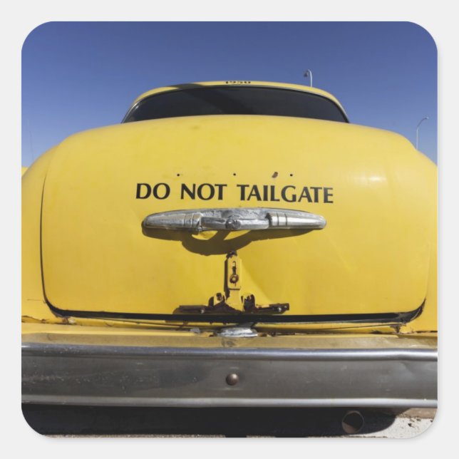 Pegatina Cuadrada Santa Rosa, Nuevo México, Estados Unidos. Yello Vi (Anverso)